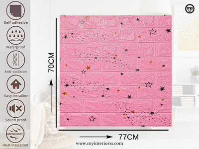 3D Brick Design Self-Adhesive Waterproof Foam Sheet 3D PE Foam Wallpaper